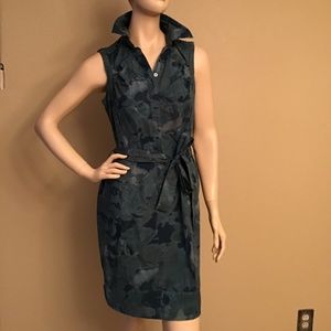NEW YORK & COMPANY Green Black Camo Dress